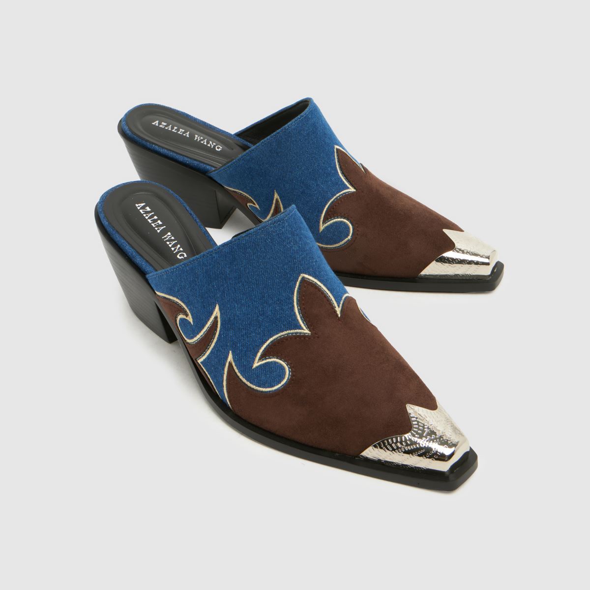 Azalea Wang Cecily Western Mule in Brown Multi Azalea Wang Cecily Western Mule 4