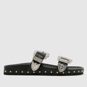 Azalea Wang Black Tegan Womens Sandals
