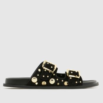 Azalea Wang Black Gerbald Womens Sandals