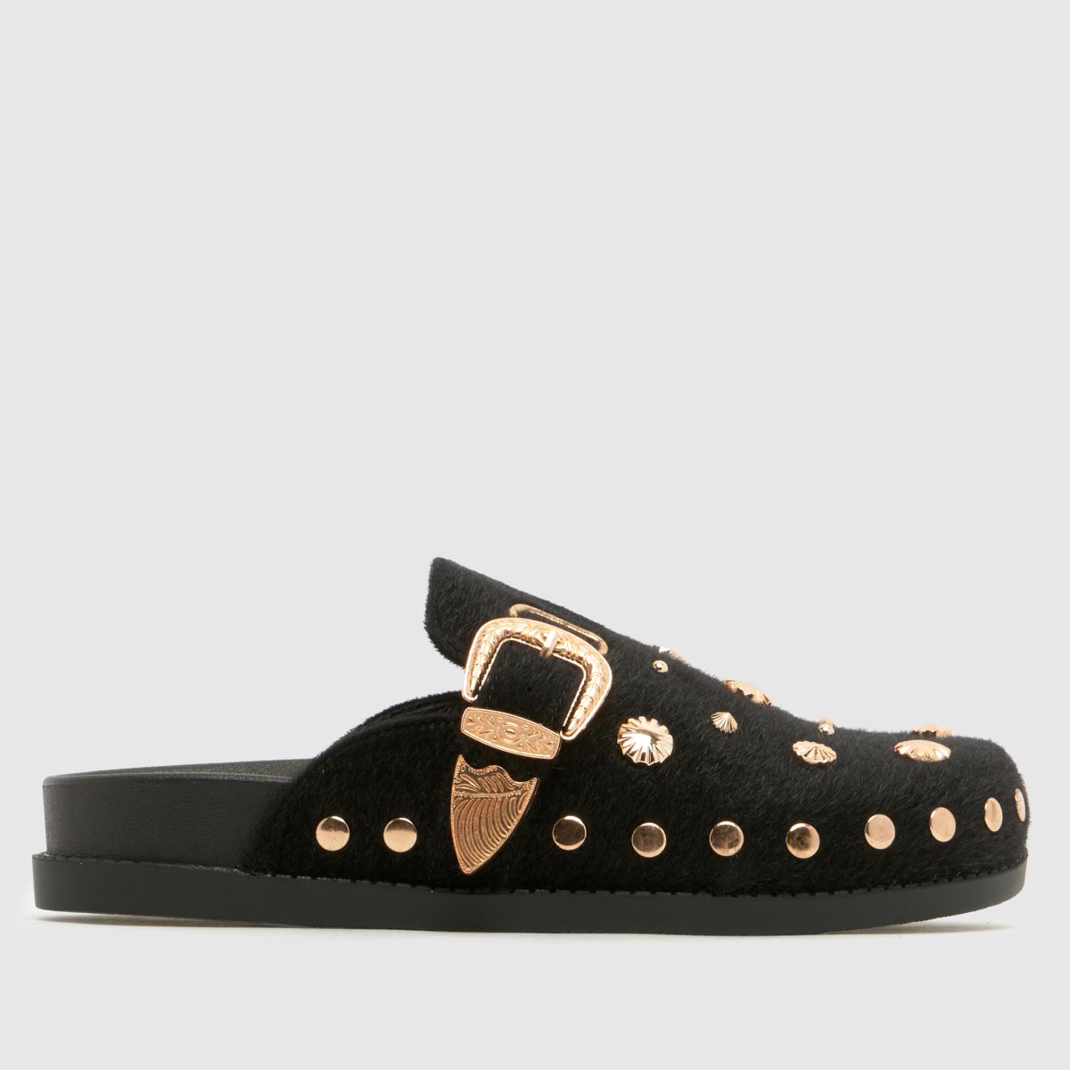 Click to view product details and reviews for Azalea Wang Mule Sandals In Black.