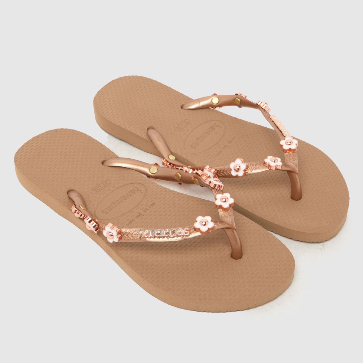 Havaianas Slim Stylish Flip Sandals in Rose Gold