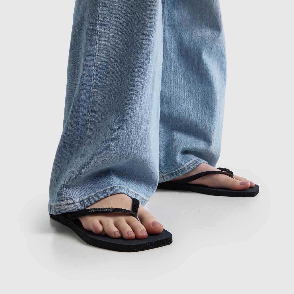 Havaianas Square Sparkle Flip in Black Havaianas Square Sparkle Flip 8