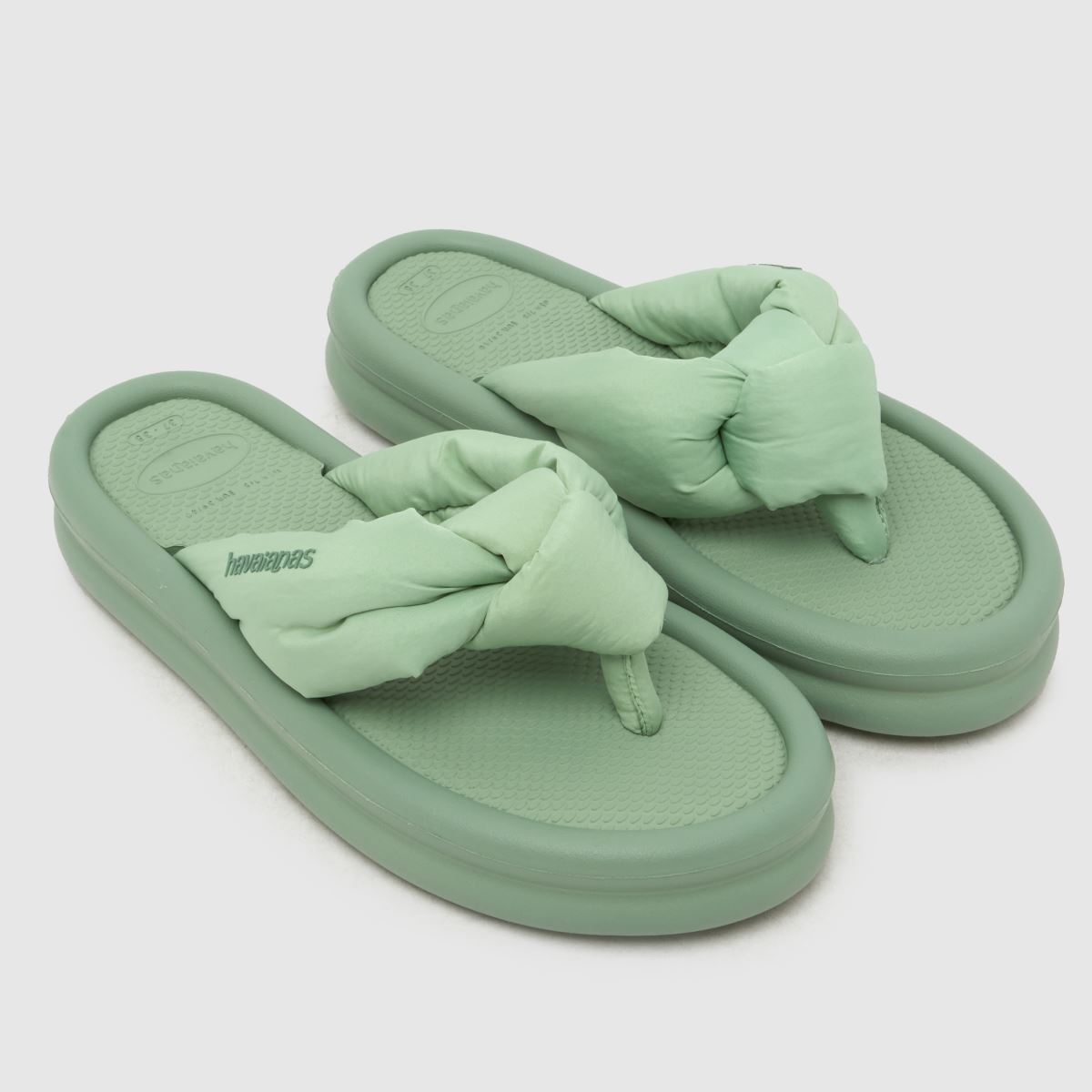 Havaianas Over Puffed Flip Sandals in Light Green