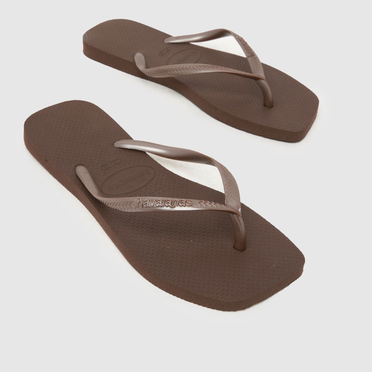 Havaianas Slim Square Flip in Dark Brown Havaianas Slim Square Flip 4