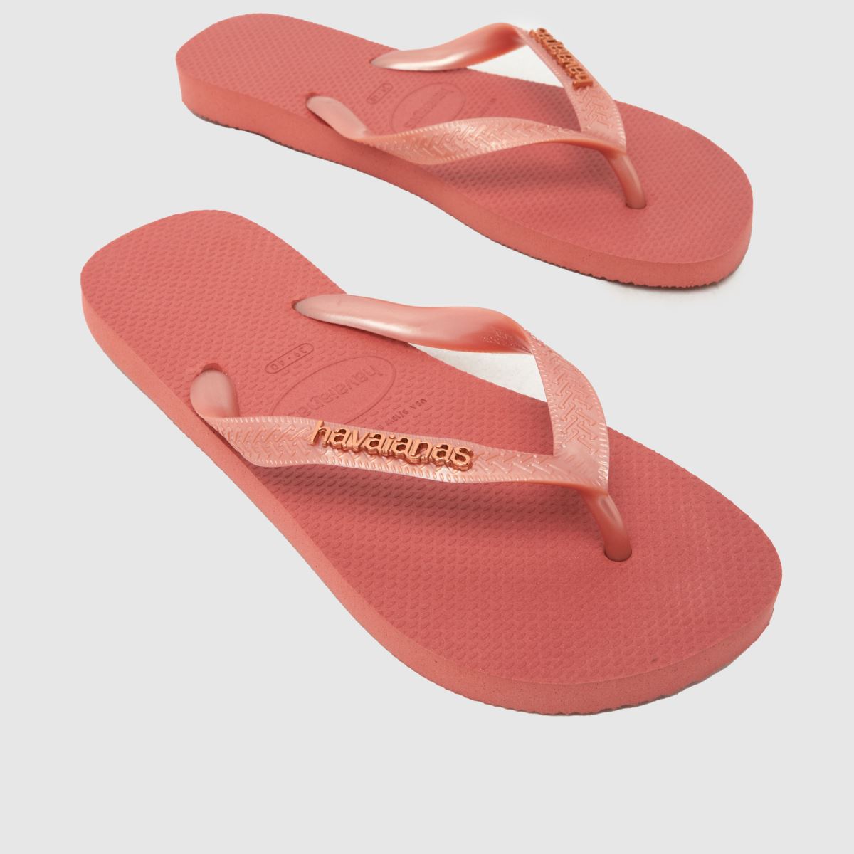Havaianas Top Logo Metallic Flip in Peach Havaianas Top Logo Metallic Flip 4