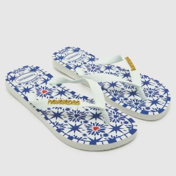 Havaianas White Multi Ginga Sao Luis Flip Womens Sandals