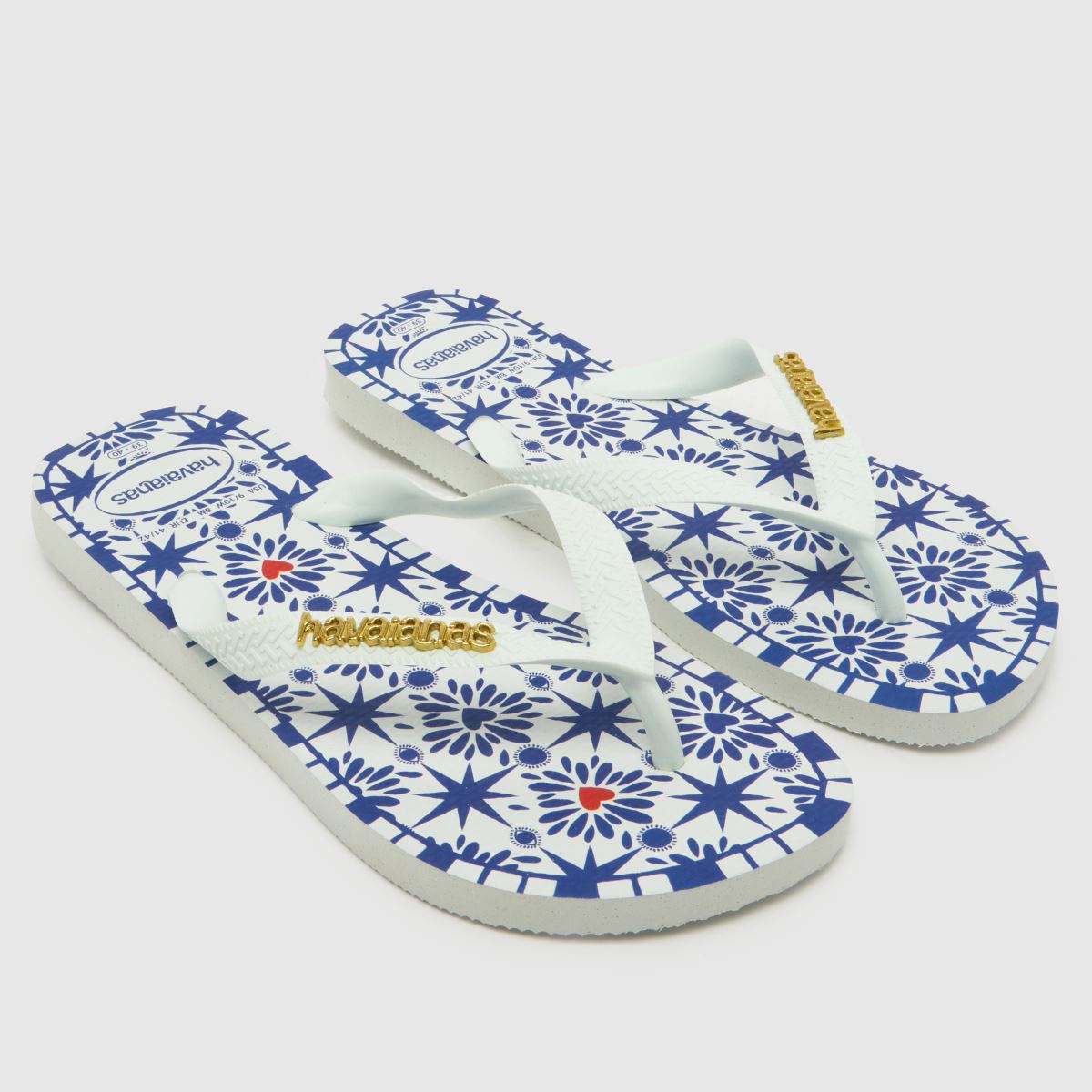 Havaianas Ginga Sao Luis Flip Sandals in White Multi