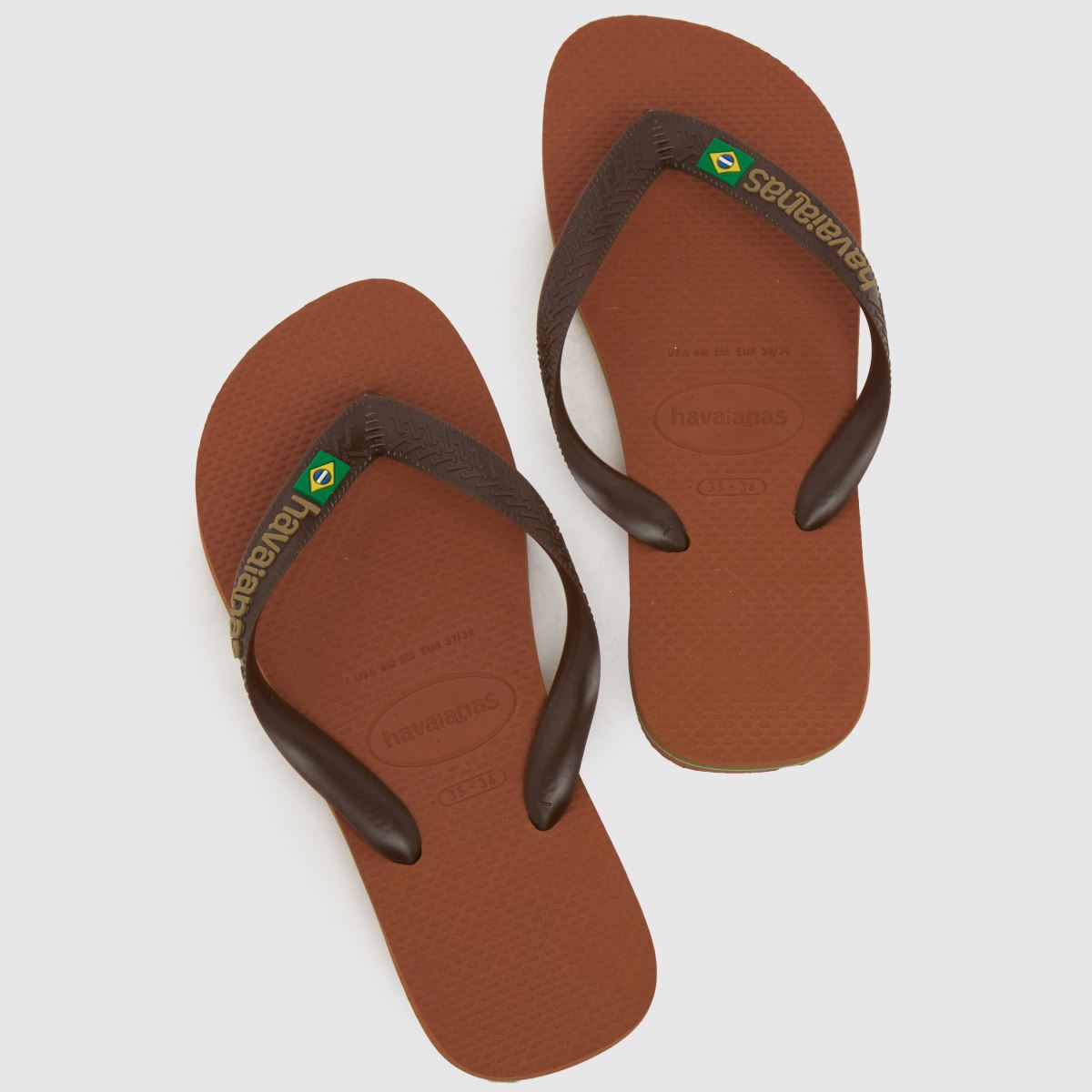 Havaianas Brasil Logo in Brown Multi Havaianas Brasil Logo 7