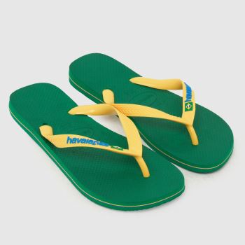 Havaianas Green Multi Brasil Logo Womens Sandals