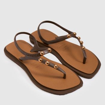 Havaianas Brown Multi Flash Fusion Womens Sandals