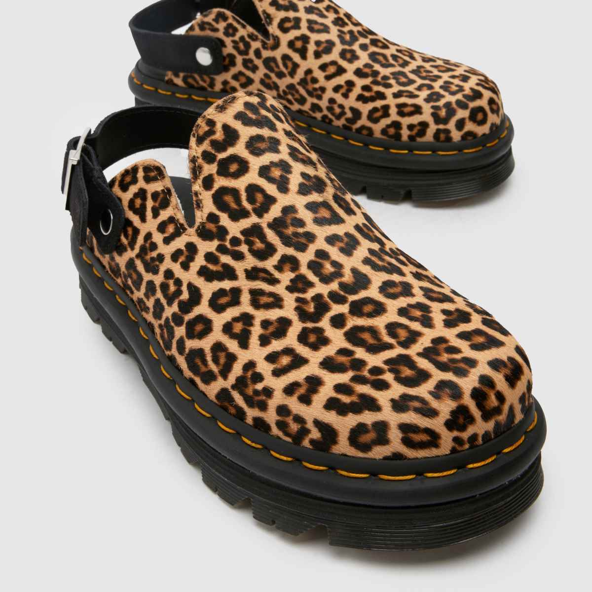 ZEBZAG MULE ヒョウ柄 UK5 Womens Brown Dr Martens Zebzag Mule