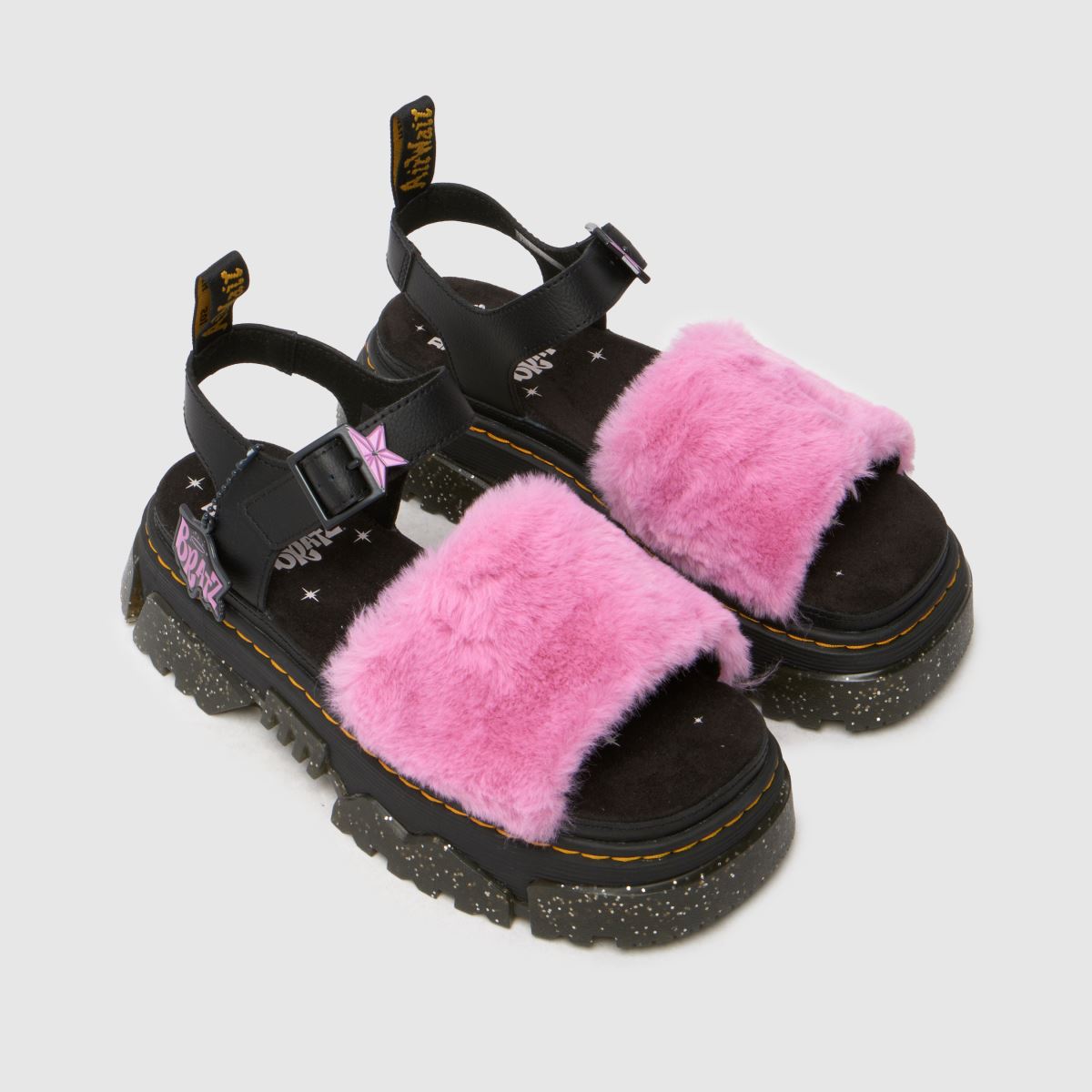 Womens Black \u0026 pink Dr Martens x Bratz Mattison Strap Sandals | schuh