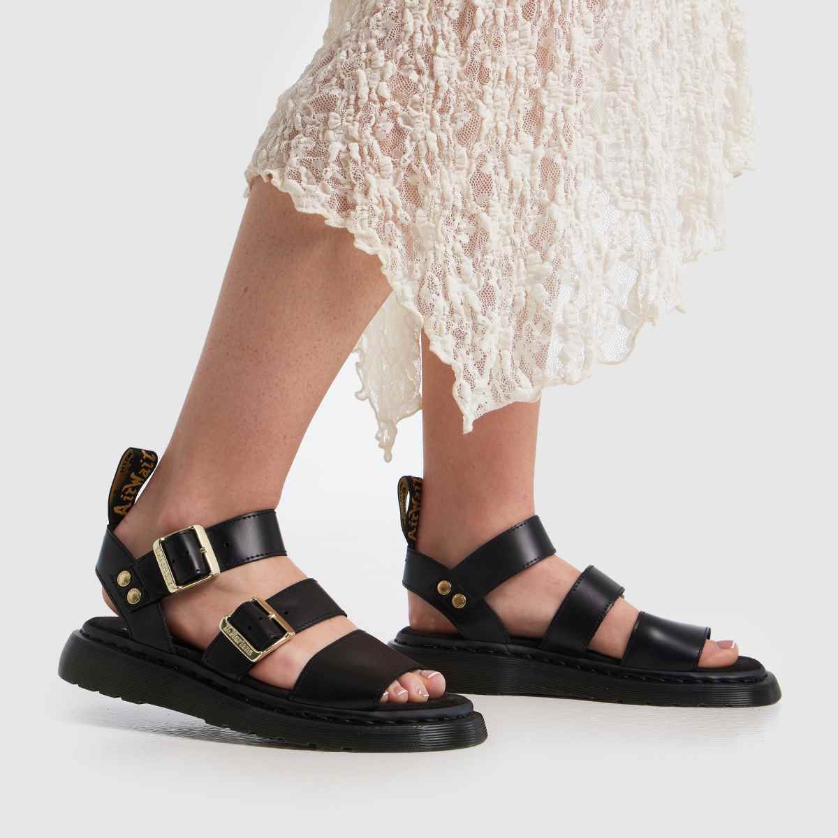 Dr. Martens ブラックサンダル UK8 Womens Black Dr Martens Gryphon Sandals | schuh