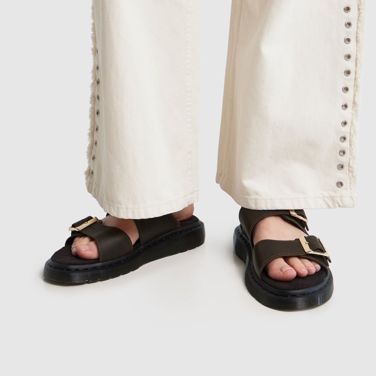 Dr Martens Josef Slide in Khaki Dr Martens Josef Slide 8