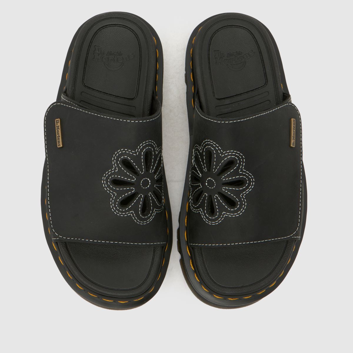 Dr Martens Zebzag Dunnet Flower Slide in Black Dr Martens Zebzag Dunnet Flower Slide 4