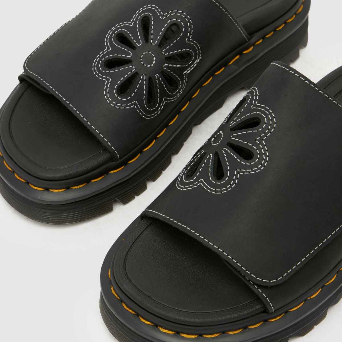 Dr Martens Zebzag Dunnet Flower Slide in Black Dr Martens Zebzag Dunnet Flower Slide 7
