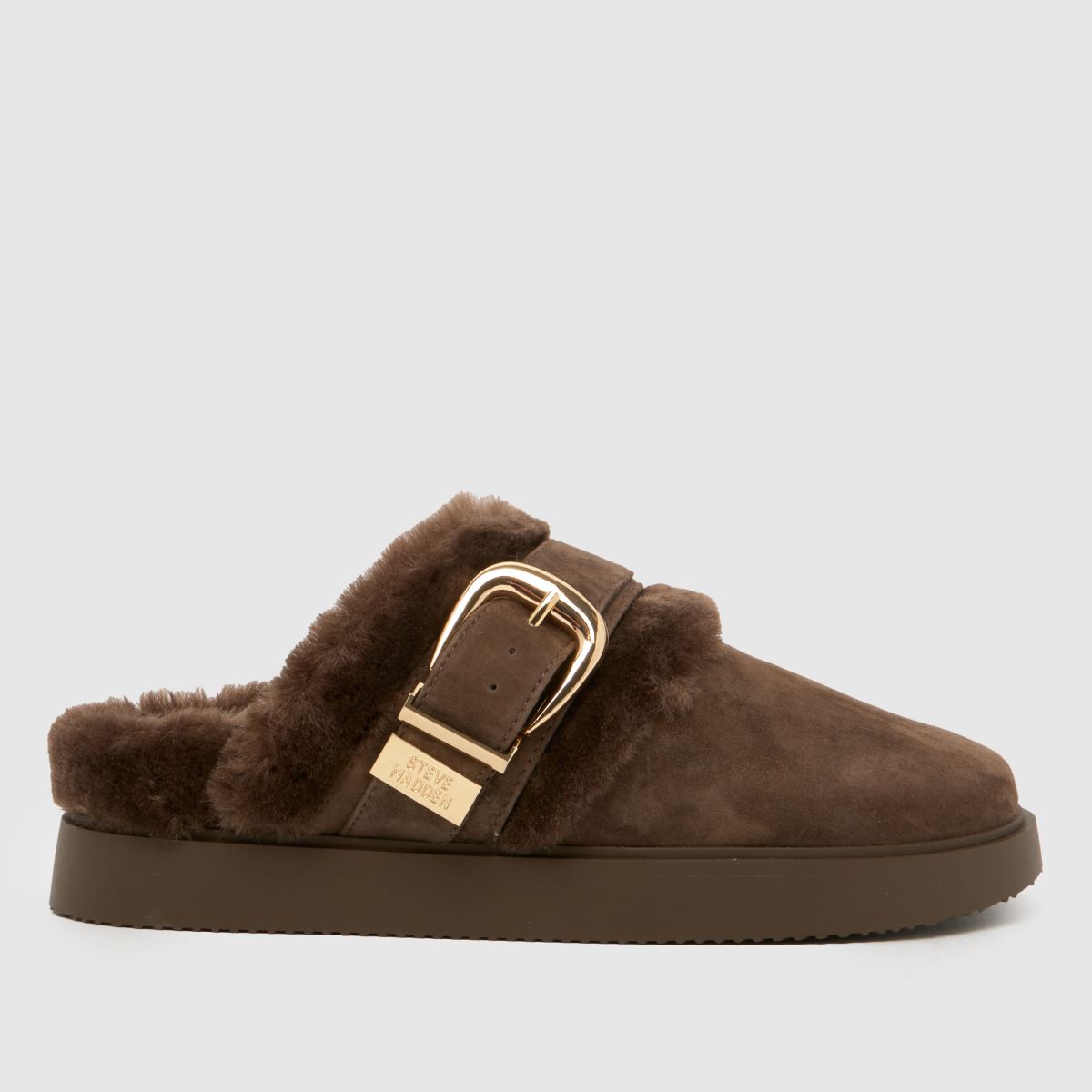 Steve Madden Cozy Up Clog Sandals in Brown