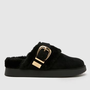 Steve Madden Black Cozy Up Clog Womens Sandals