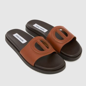 Steve Madden Tan Mayke Slide Womens Sandals