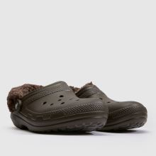 Crocs Classic Fleece Lined Clog in Dark Brown Crocs Classic Fleece Lined Clog,2 of 4