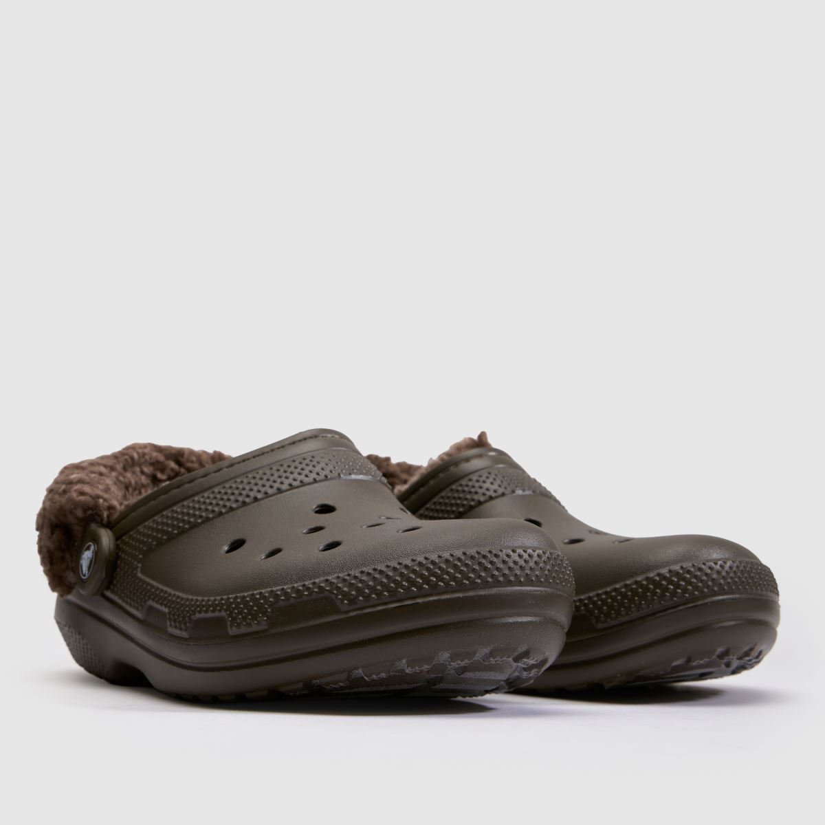 Crocs Classic Fleece Lined Clog in Dark Brown Crocs Classic Fleece Lined Clog 3