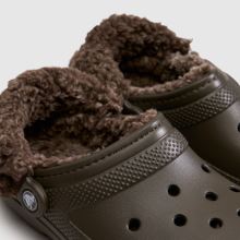 Crocs Classic Fleece Lined Clog in Dark Brown Crocs Classic Fleece Lined Clog,3 of 4