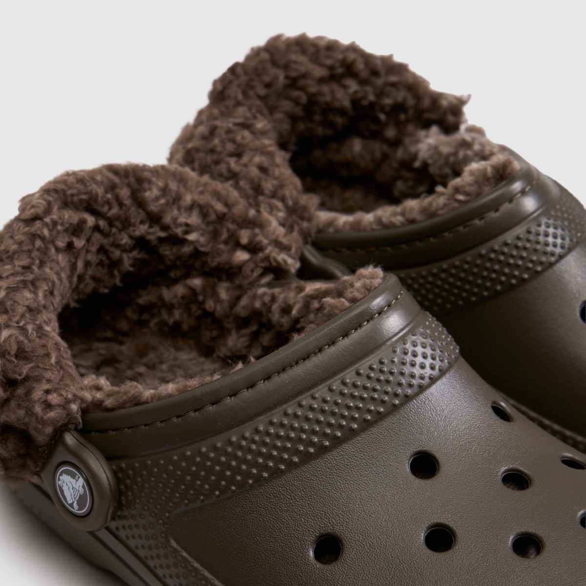 Crocs Classic Fleece Lined Clog in Dark Brown Crocs Classic Fleece Lined Clog 4