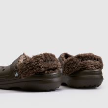 Crocs Classic Fleece Lined Clog in Dark Brown Crocs Classic Fleece Lined Clog,4 of 4