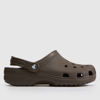 Crocs Dark Brown Classic Clog Womens Sandals