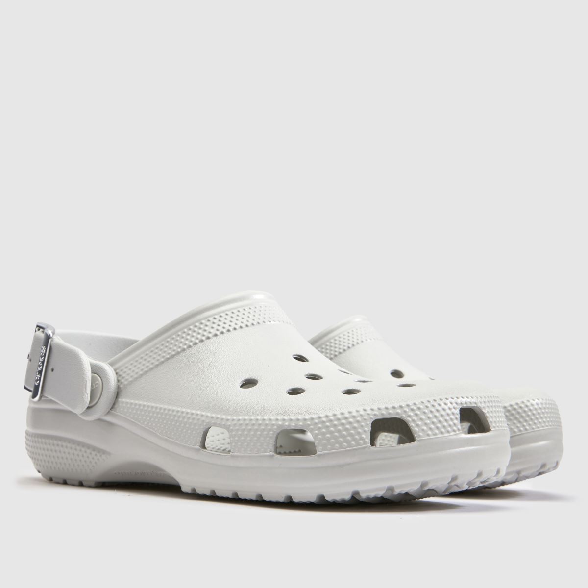 Crocs Classic Metallic Buckle Clog in Light Grey Crocs Classic Metallic Buckle Clog 3