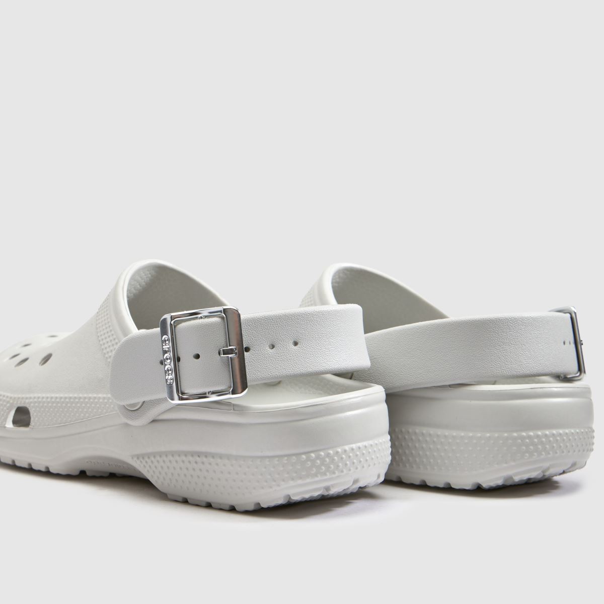 Crocs Classic Metallic Buckle Clog in Light Grey Crocs Classic Metallic Buckle Clog 7
