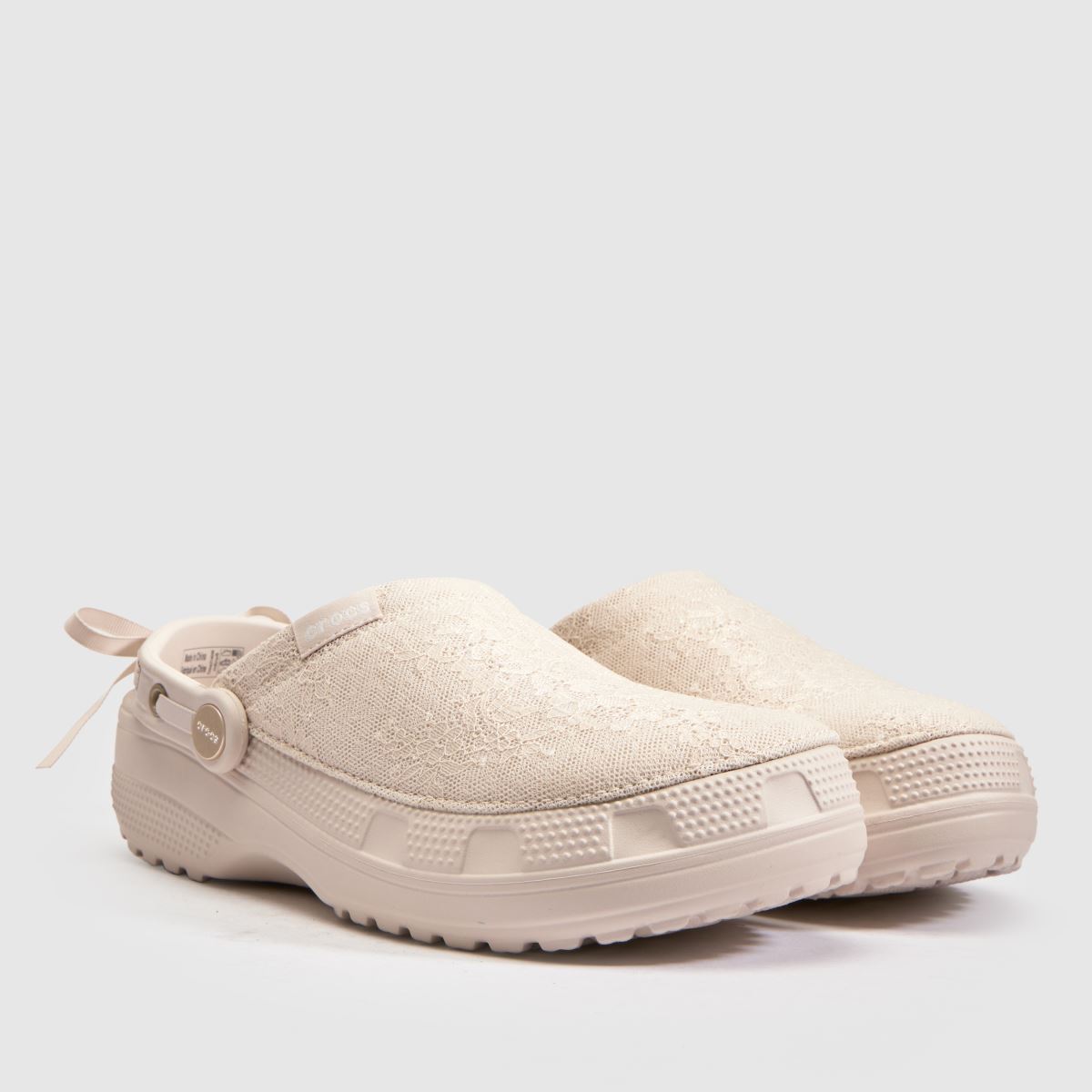 Crocs Classic Crafted Lace Clog in Beige Crocs Classic Crafted Lace Clog 3