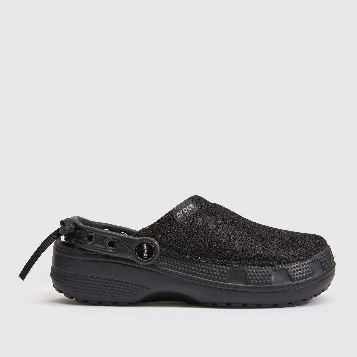 Crocs Classic Crafted Lace Clog in Black Crocs Classic Crafted Lace Clog