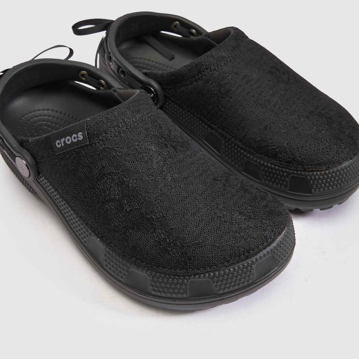 Crocs Classic Crafted Lace Clog in Black Crocs Classic Crafted Lace Clog 4