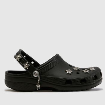 Crocs Black Classic Metal Minis Clog Womens Sandals