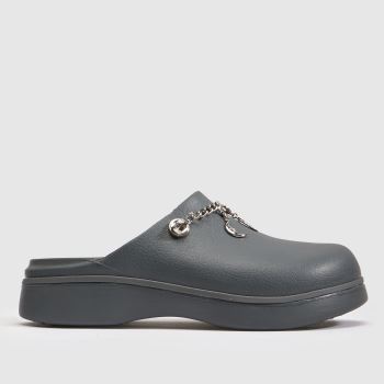 Crocs Dark Grey Dylan Notched Clog Womens Sandals