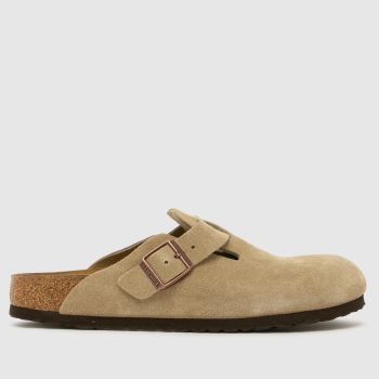 BIRKENSTOCK Taupe Boston Clog Narrow Fit Damen Sandalen