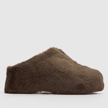 Azalea Wang Brown Darwin Fur Mule Womens Sandals