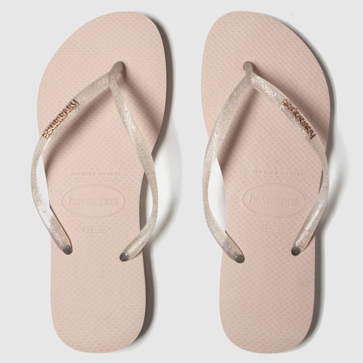 Havaianas Pink Slim Logo Met Clear Sandals Review