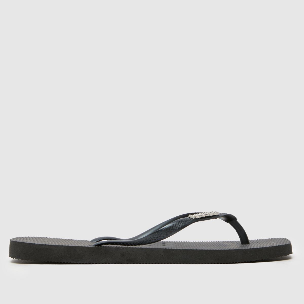 Havaianas Slim Square Logo Metallic in Black Havaianas Slim Square Logo Metallic 3