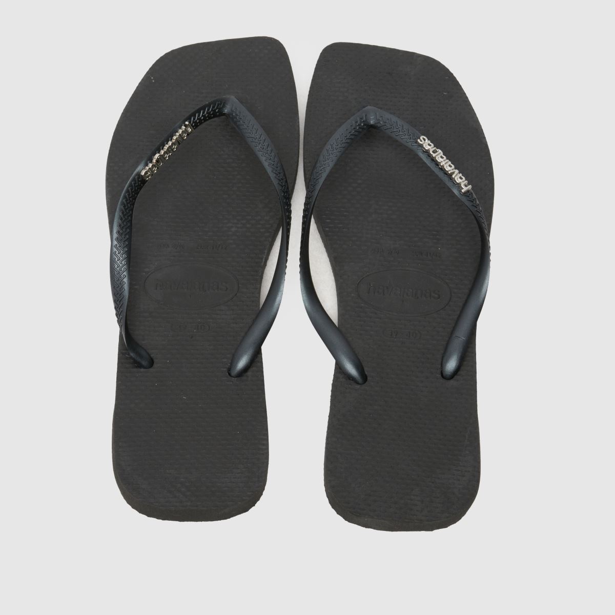 Havaianas Slim Square Logo Metallic in Black Havaianas Slim Square Logo Metallic 4