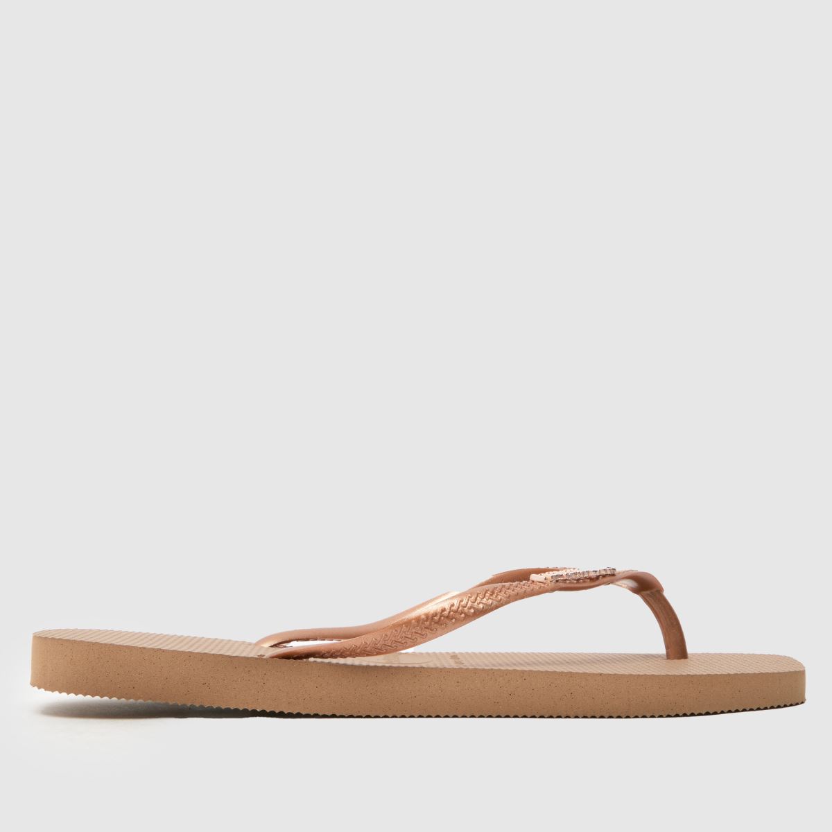 Havaianas Slim Square Logo Metallic in Rose Gold Havaianas Slim Square Logo Metallic 8
