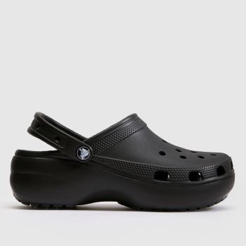 Crocs Black Classic Platorm Clog Womens Sandals