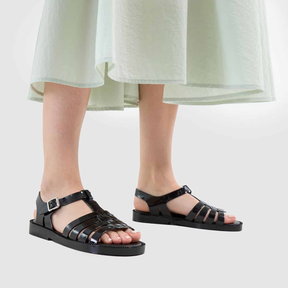JUJU JELLIES Reilly Open Toe in Black JUJU JELLIES Reilly Open Toe 8