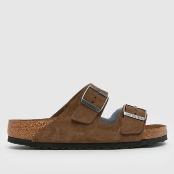 BIRKENSTOCK Tan Arizona Suede Womens Sandals