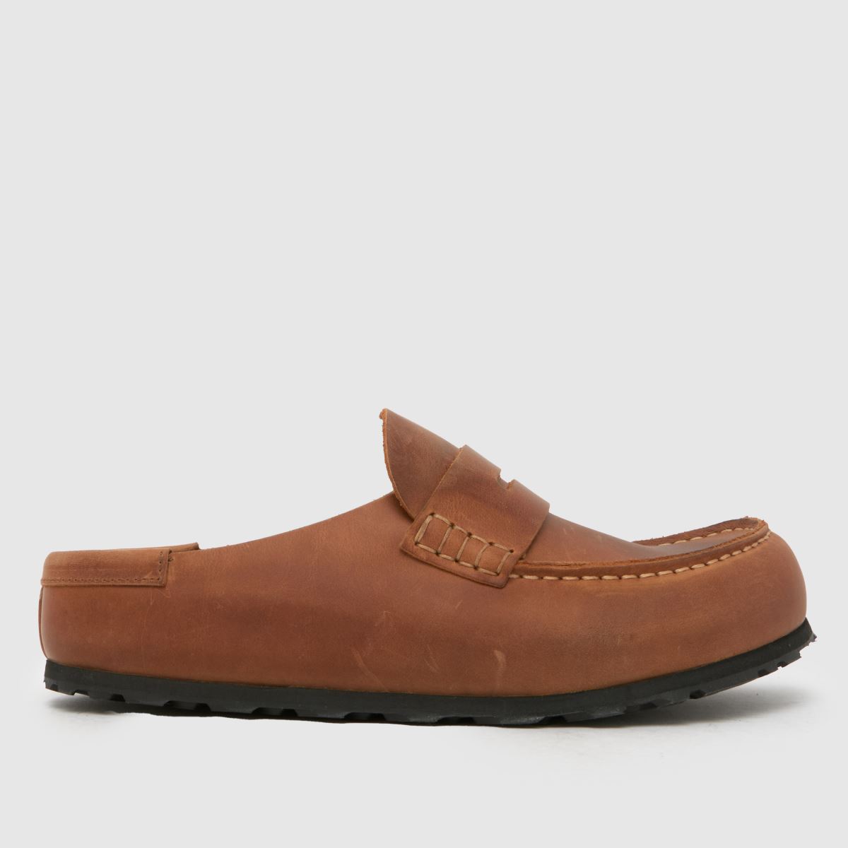 BIRKENSTOCK Naples Leather Sandals in Dark Brown