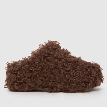 Azalea Wang Brown Darwin Poodle Mule Womens Sandals