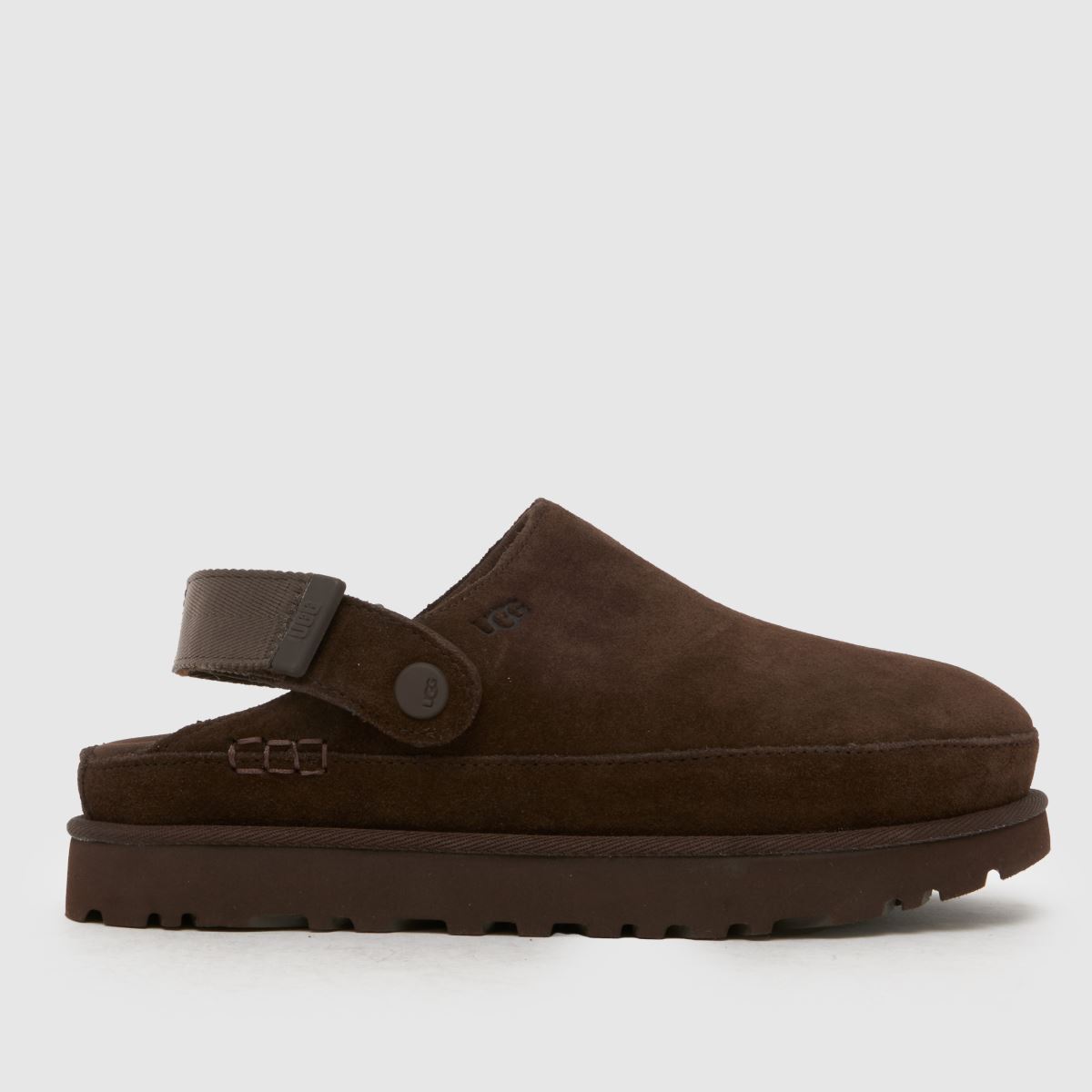 UGG Goldenstar Clog Sandals in Dark Brown