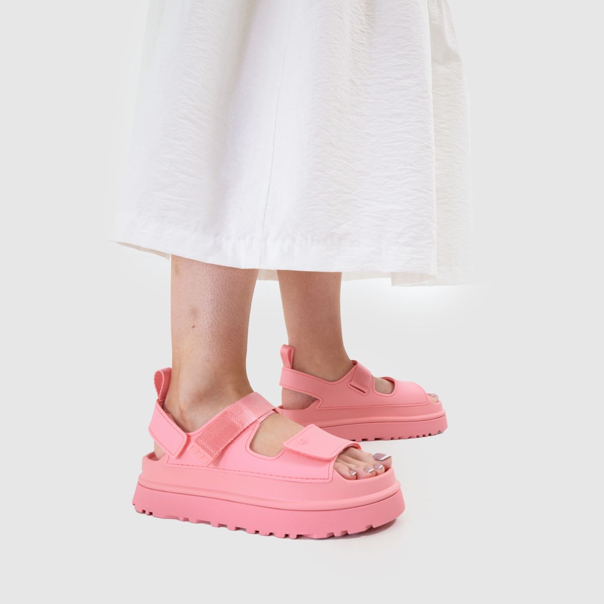 【関税込み】W Goldenglow Sandals - UGG - Synthetic - Pink Womens UGG® Goldenglow Sandal - Tropical Pink | Journeys