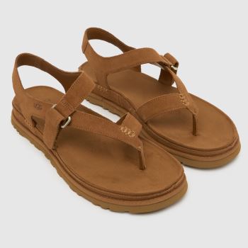 UGG Chestnut Goldengaze Toe Post Womens Sandals